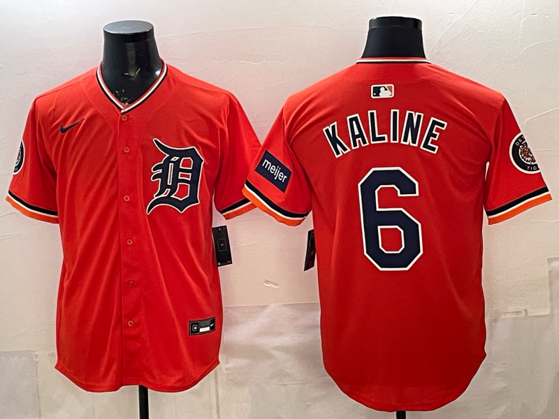 Men Detroit Tigers #6 Kaline orange Game Nike MLB Jersey 2026032002